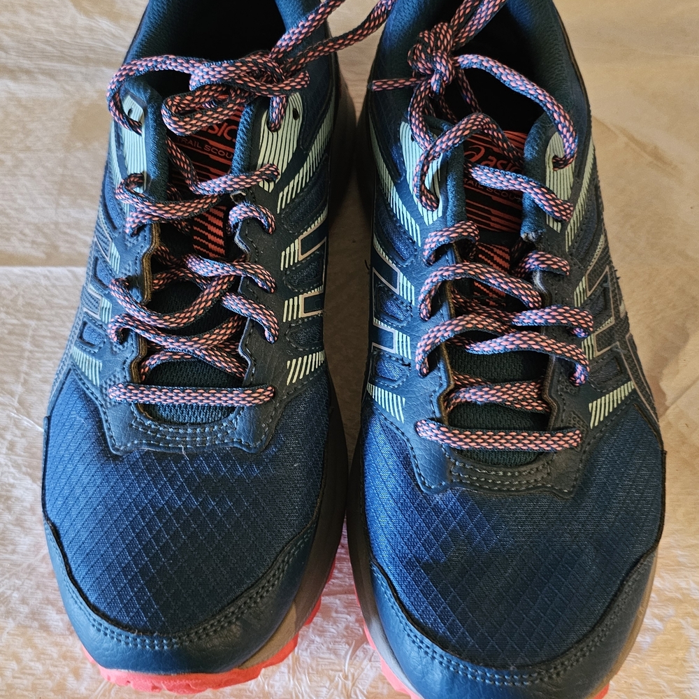 Asics Blue and Pink Athletic Shoes